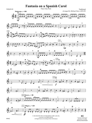 Fantasia on a Spanish Carol: 2nd Violin