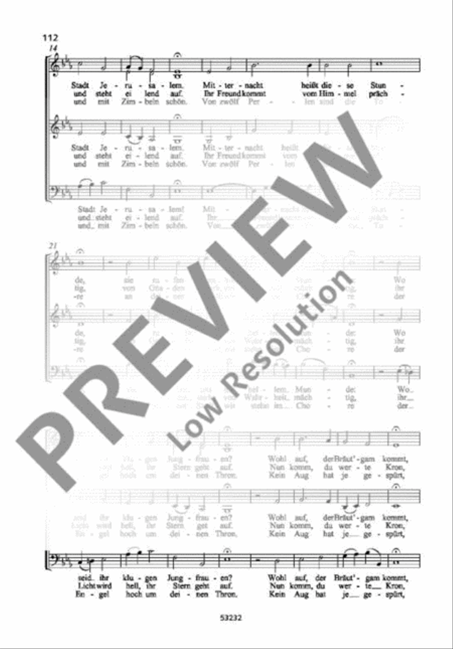 Wachet auf, ruft uns die Stimme A Cappella scores gallery preview page 3