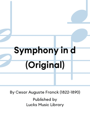 Book cover for Symphony in d (Original)