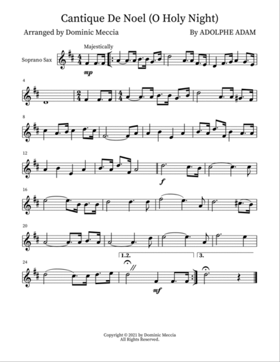 O Holy Night (Cantique De Noel) Woodwind Trio scores gallery preview page 3