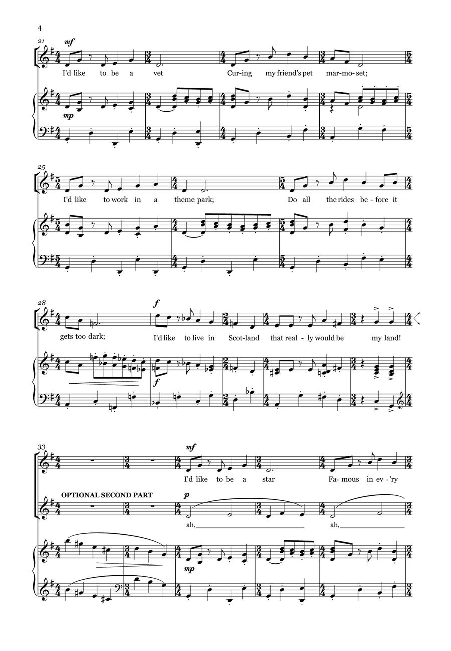 My idea of heaven (unison or two-part voices) Unison Choir scores gallery preview page 4