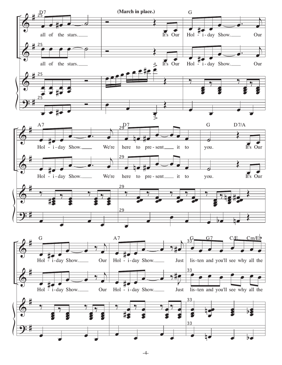 Our Holiday Show Our Holiday Show 2-Part scores gallery preview page 4
