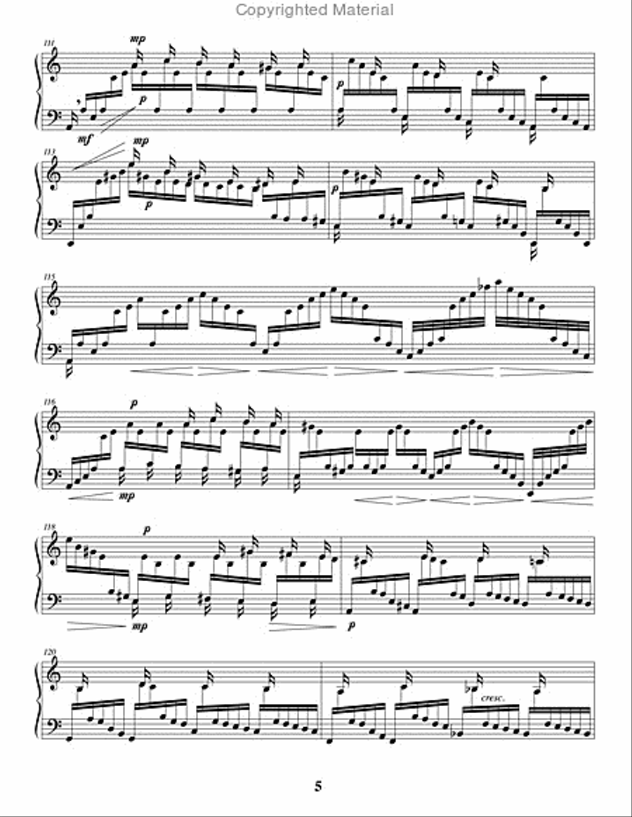 Variations on a Theme by Paganini Percussion Ensemble scores gallery preview page 6