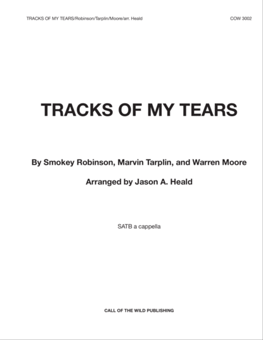 The Tracks Of My Tears 4-Part scores gallery preview page 1