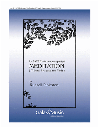 Book cover for Meditation (O Lord, Increase My Faith)