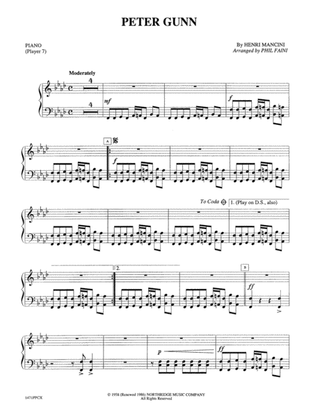 Peter Gunn: Piano Accompaniment