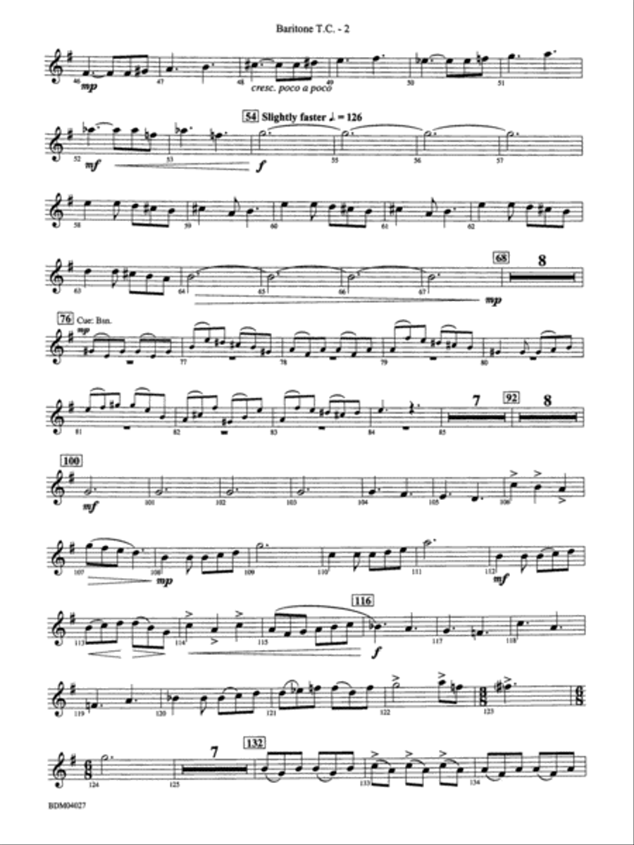 Tir Na Nog (A Celtic Legend): Baritone T.C. Concert Band scores gallery preview page 2
