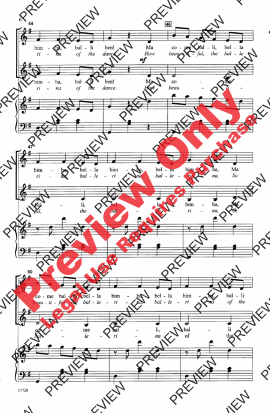 Ma Bella Bimba 2-Part scores gallery preview page 6