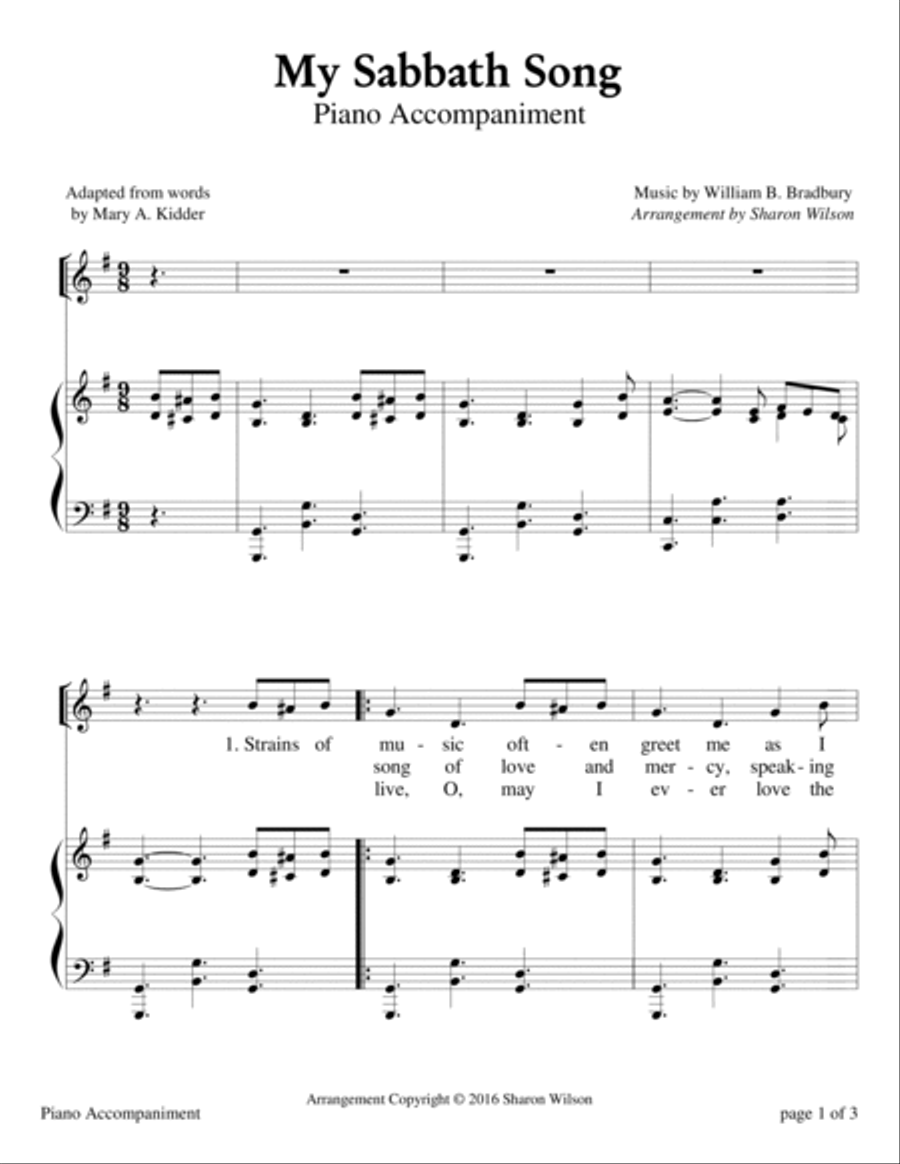 My Sabbath Song (Sabbath Celebration) High Voice scores gallery preview page 2