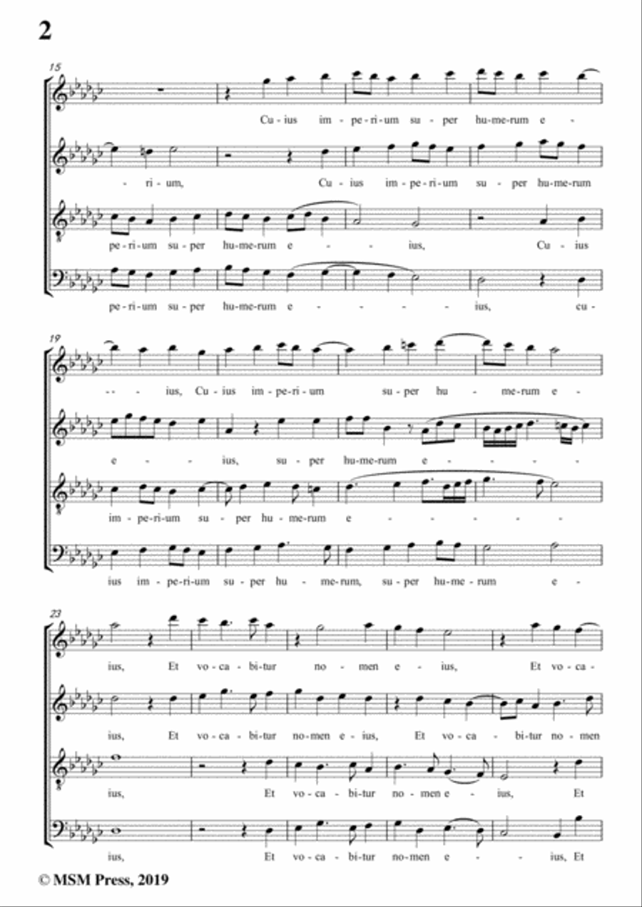 Byrd-Tui sunt coeli,T 119,in e flat minor,for A cappella 4-Part scores gallery preview page 4