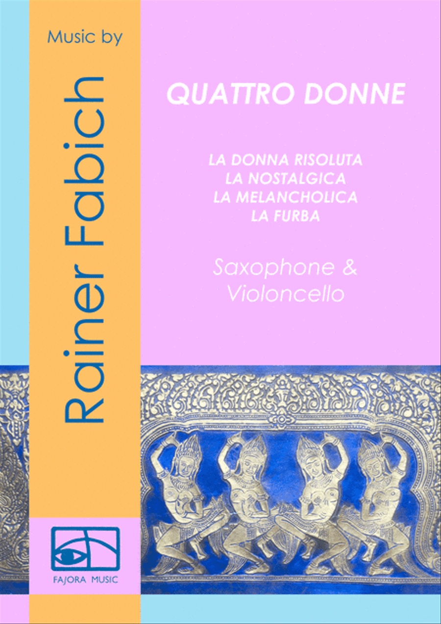 QUATTRO DONNE (Four ladies) for Saxophone & Cello Small Ensemble scores gallery preview page 1