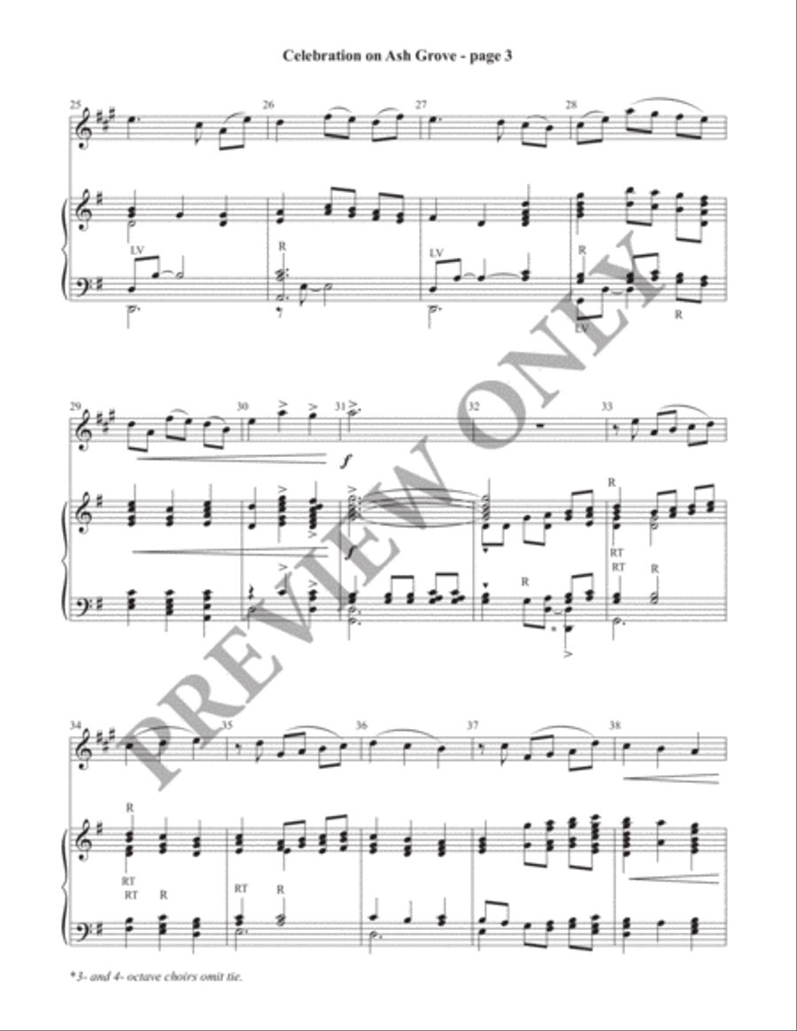 Celebration on ASH GROVE Director's Score (Print) Handbell Choir scores gallery preview page 4