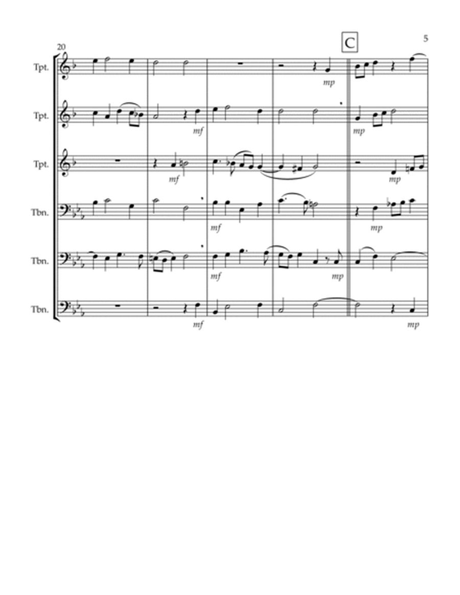 Sing Joyfully (Eb) (Brass Sextet) (3 Trp, 3 Trb)