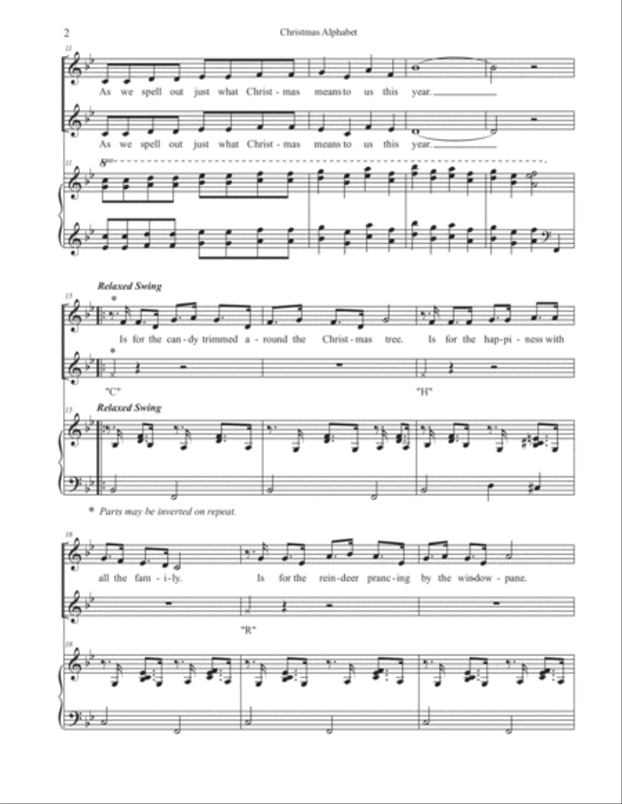 Christmas Alphabet 2-Part scores gallery preview page 3