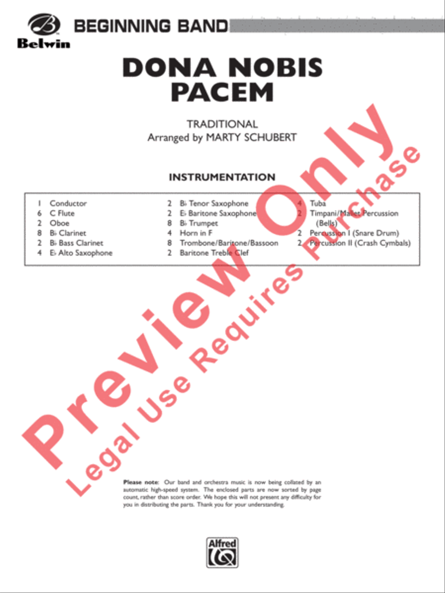 Dona Nobis Pacem Dona Nobis Pacem Concert Band scores gallery preview page 2
