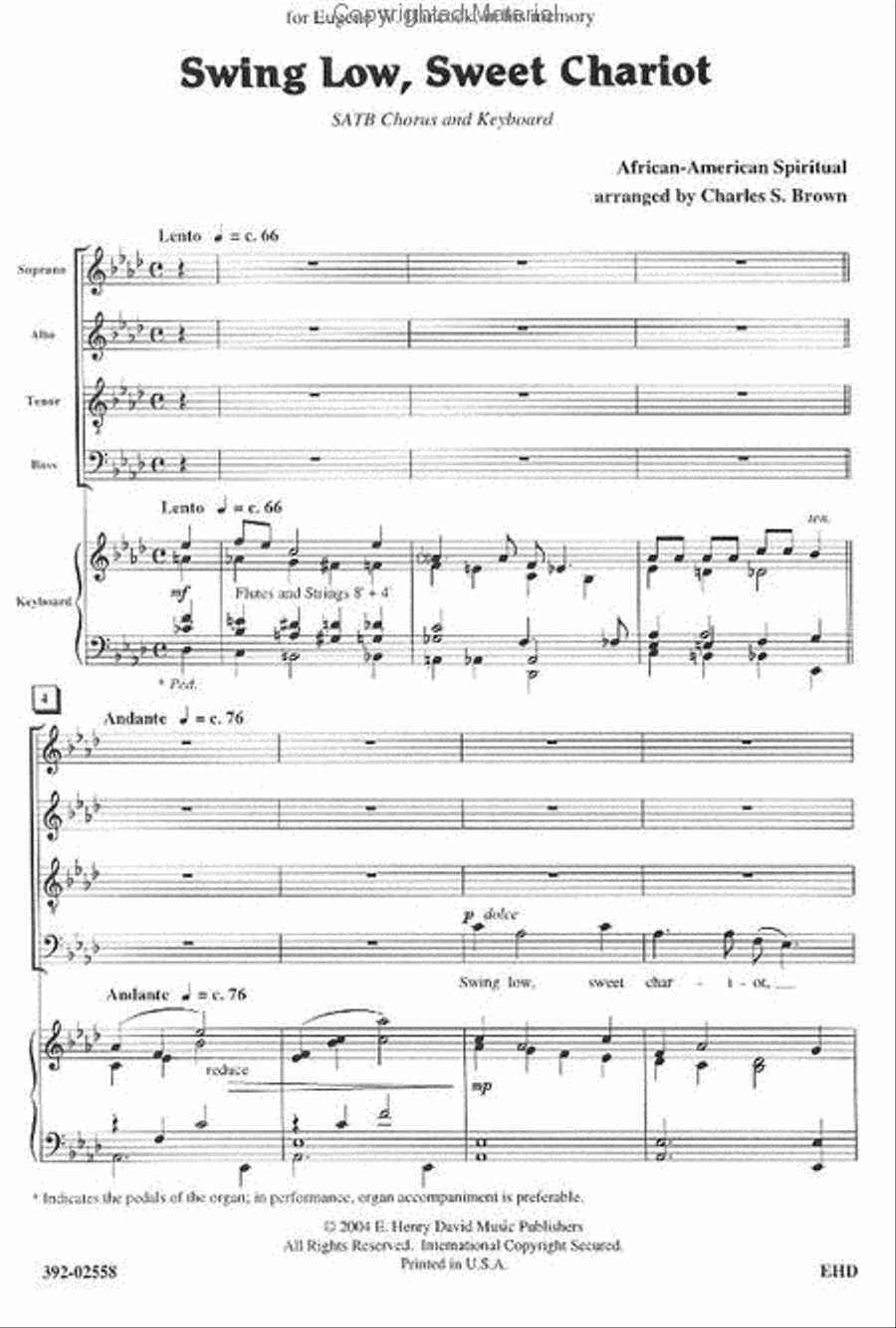 Swing Low, Sweet Chariot Swing Low, Sweet Chariot School and Community scores gallery preview page 2