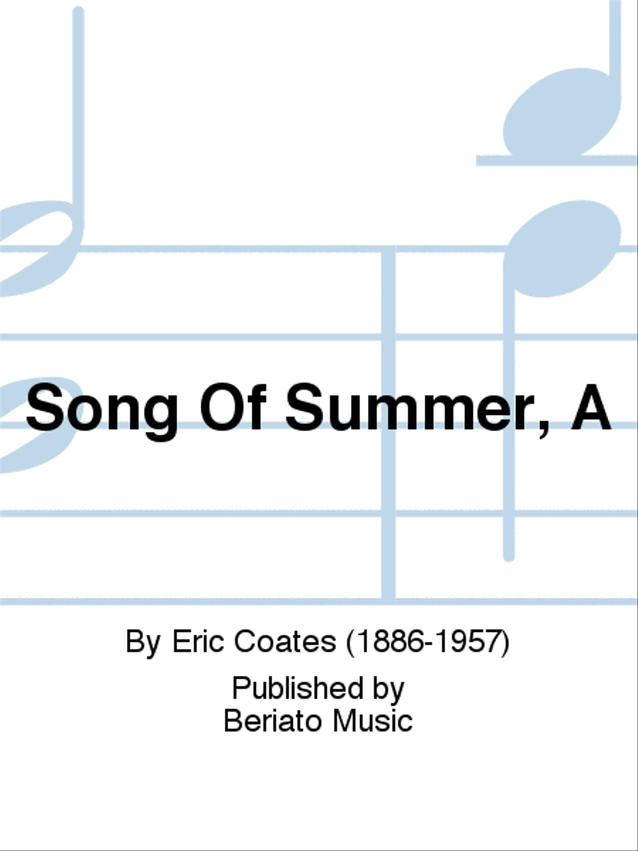 Song Of Summer, A Piano, Vocal, Guitar scores gallery preview page 1
