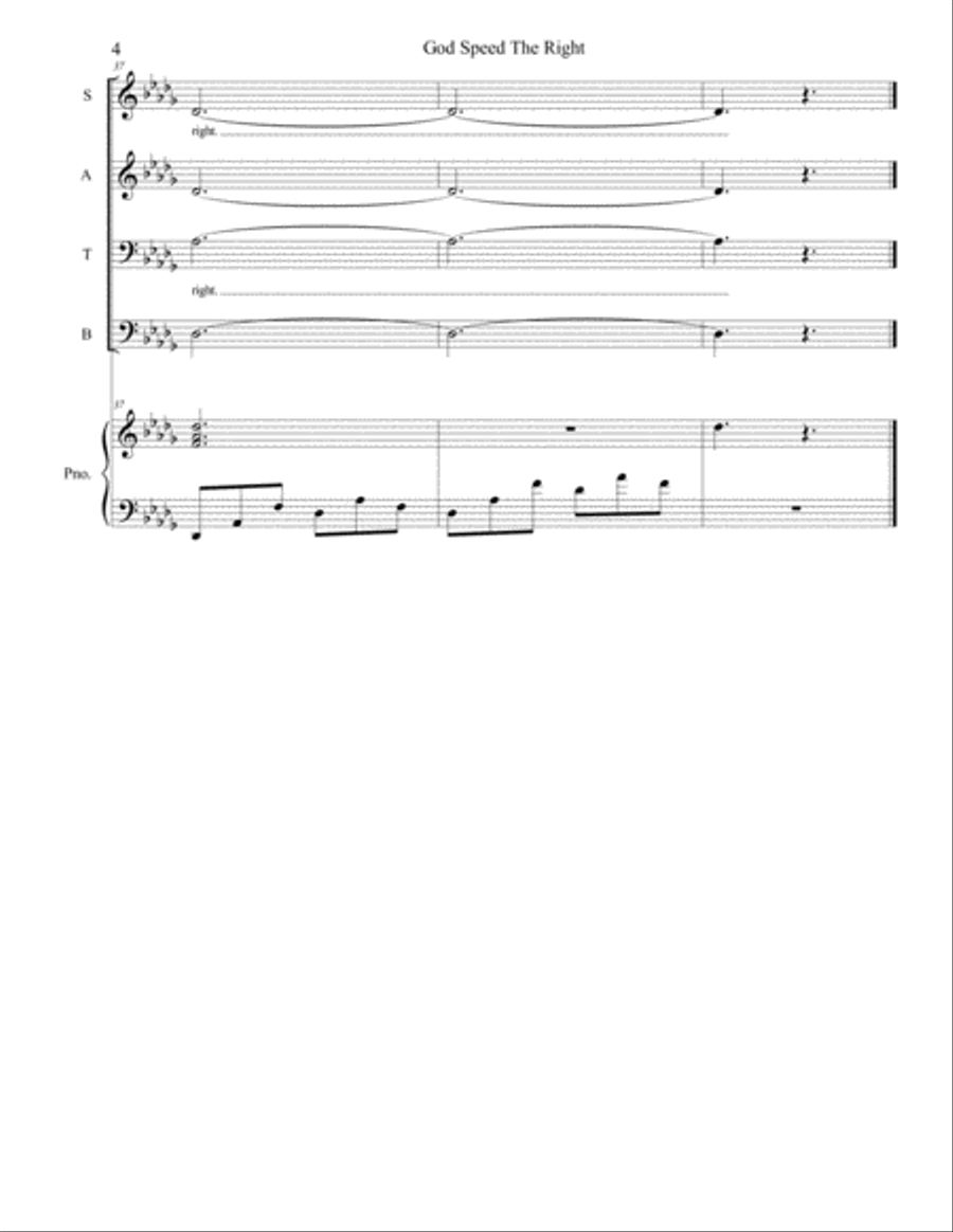 God Speed The Right 4-Part scores gallery preview page 5