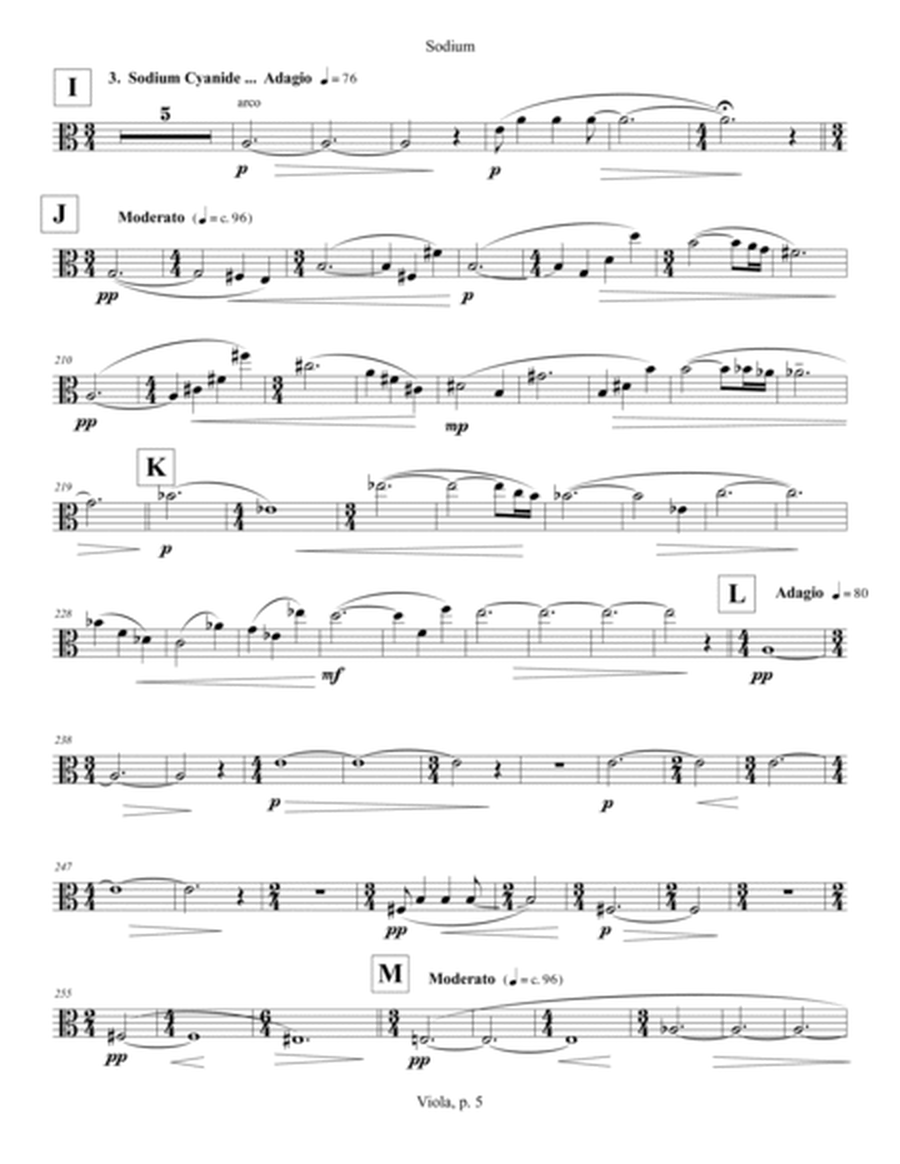 Sodium (2009, rev. 2015) for string quartet, viola part