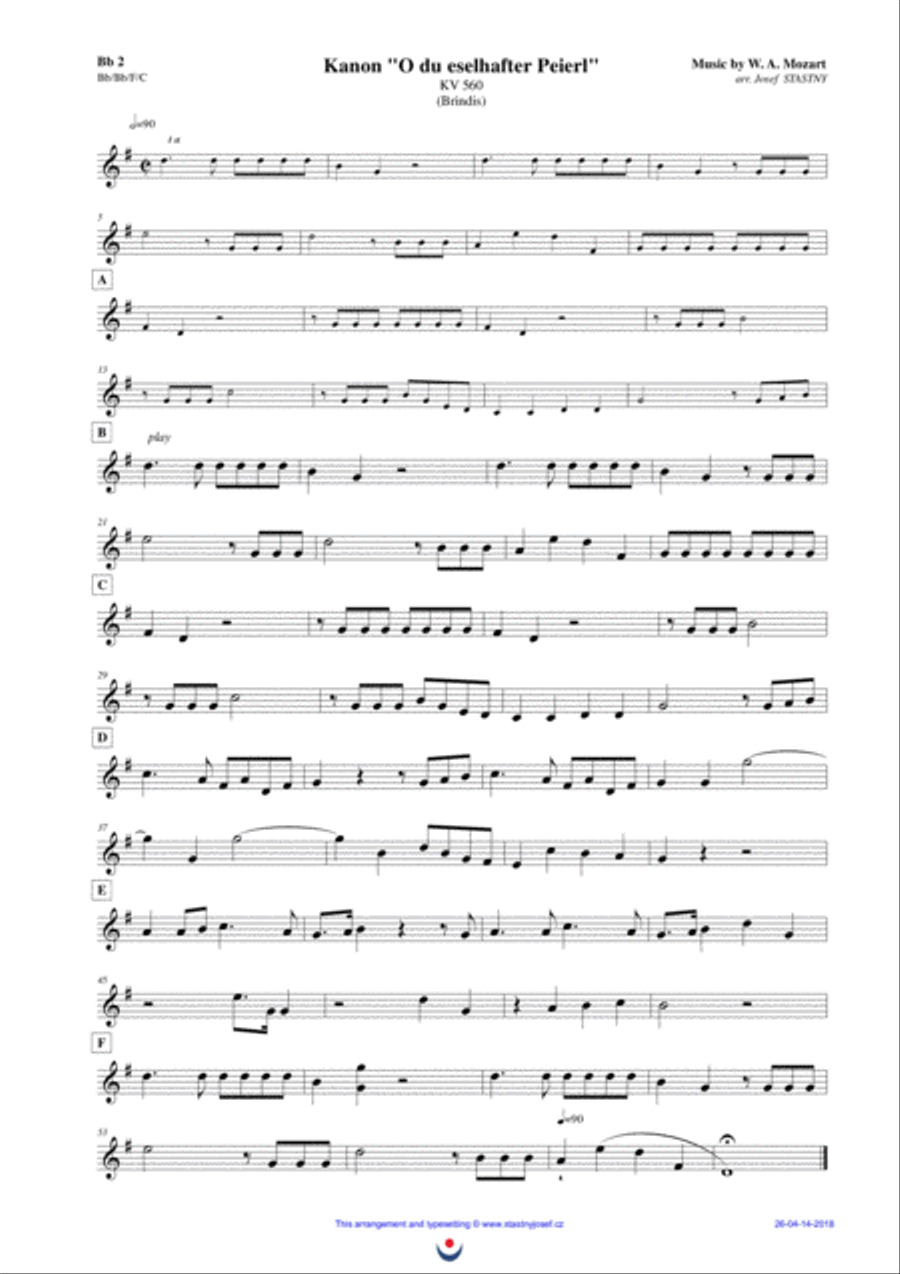 Canon Brindis (Mozart: 
