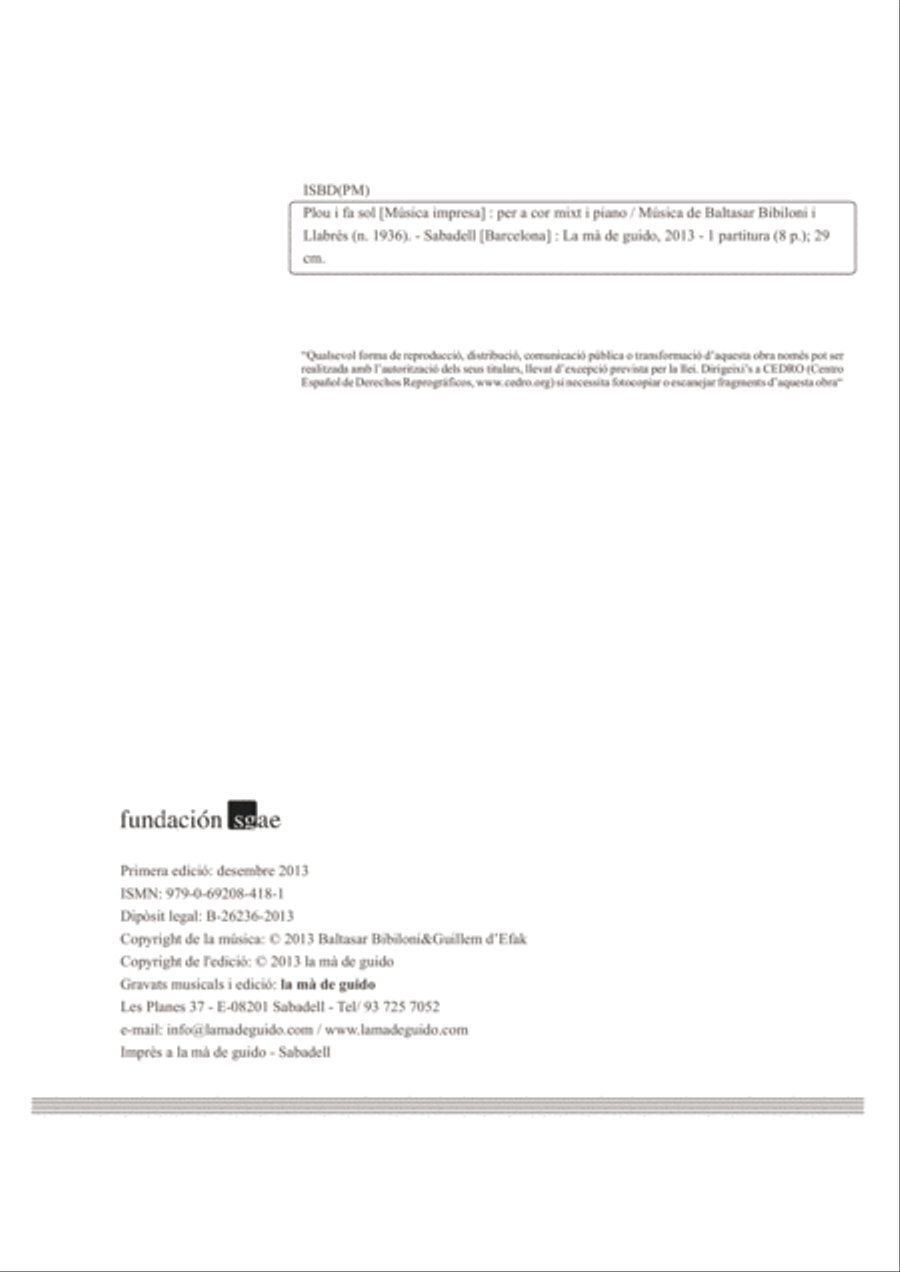Plou i fa sol 4-Part scores gallery preview page 2