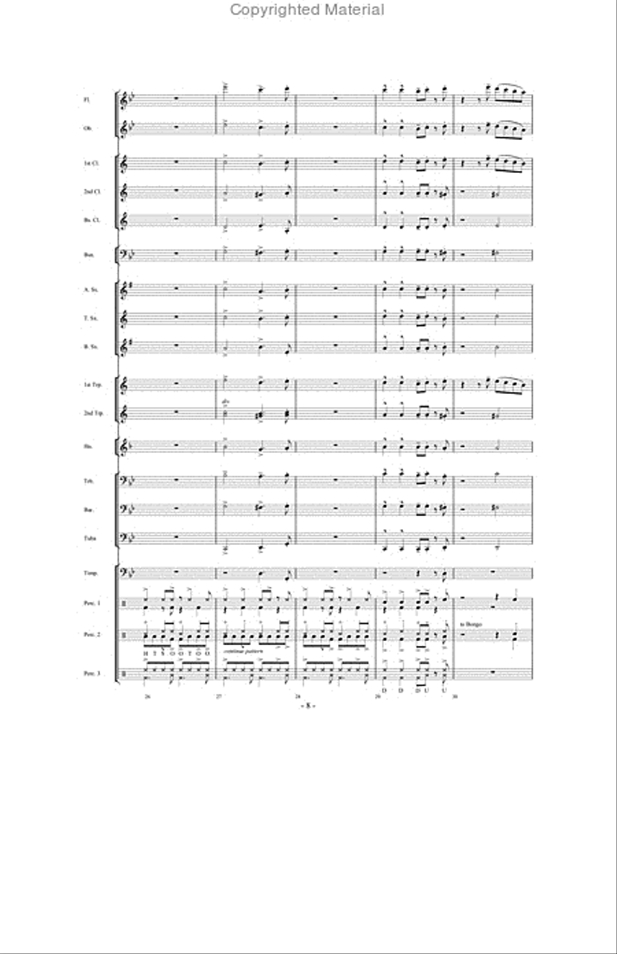 Mambo cubano Concert Band scores gallery preview page 7