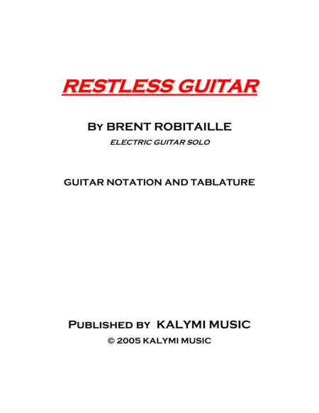 Restless Guitar - Electric Guitar Solo image number null