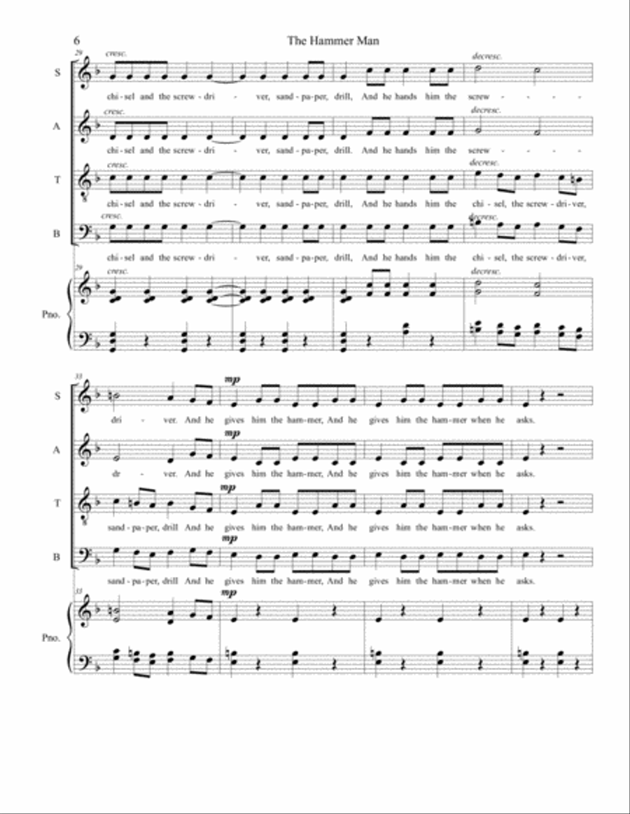 The Hammer Man The Hammer Man 4-Part scores gallery preview page 6
