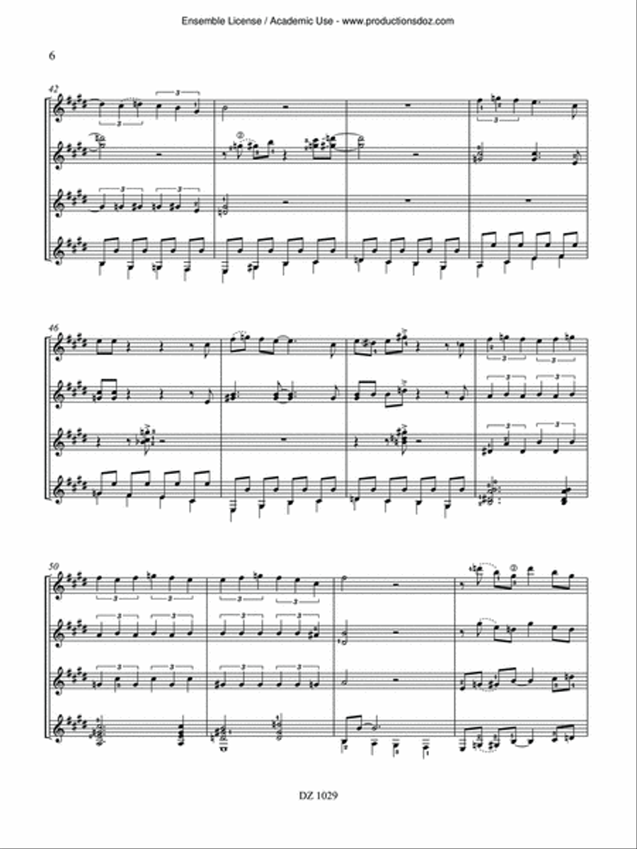 Macadam boogie Guitar Ensemble scores gallery preview page 6