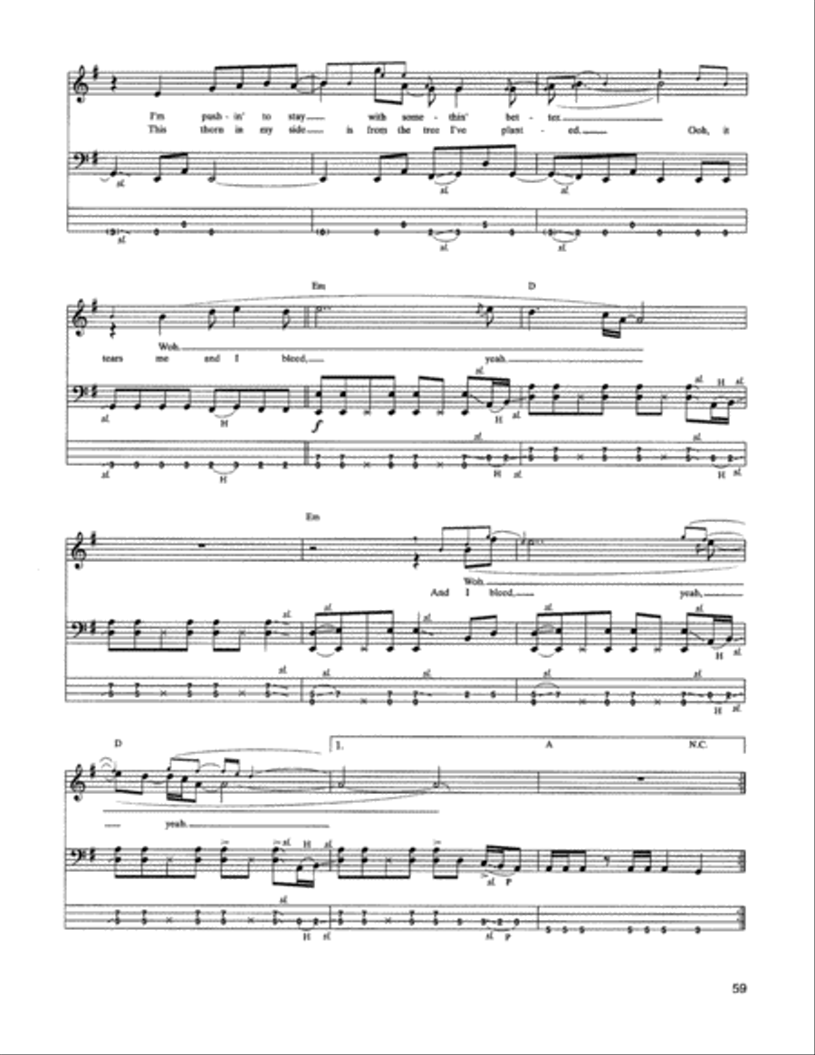 Bleeding Me Guitar Tablature scores gallery preview page 3