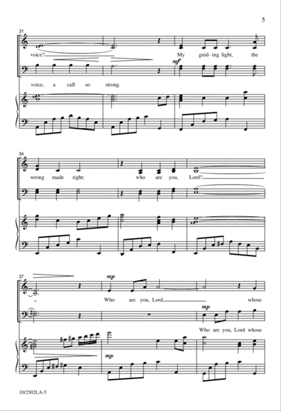Who Are You, Lord? 4-Part scores gallery preview page 5
