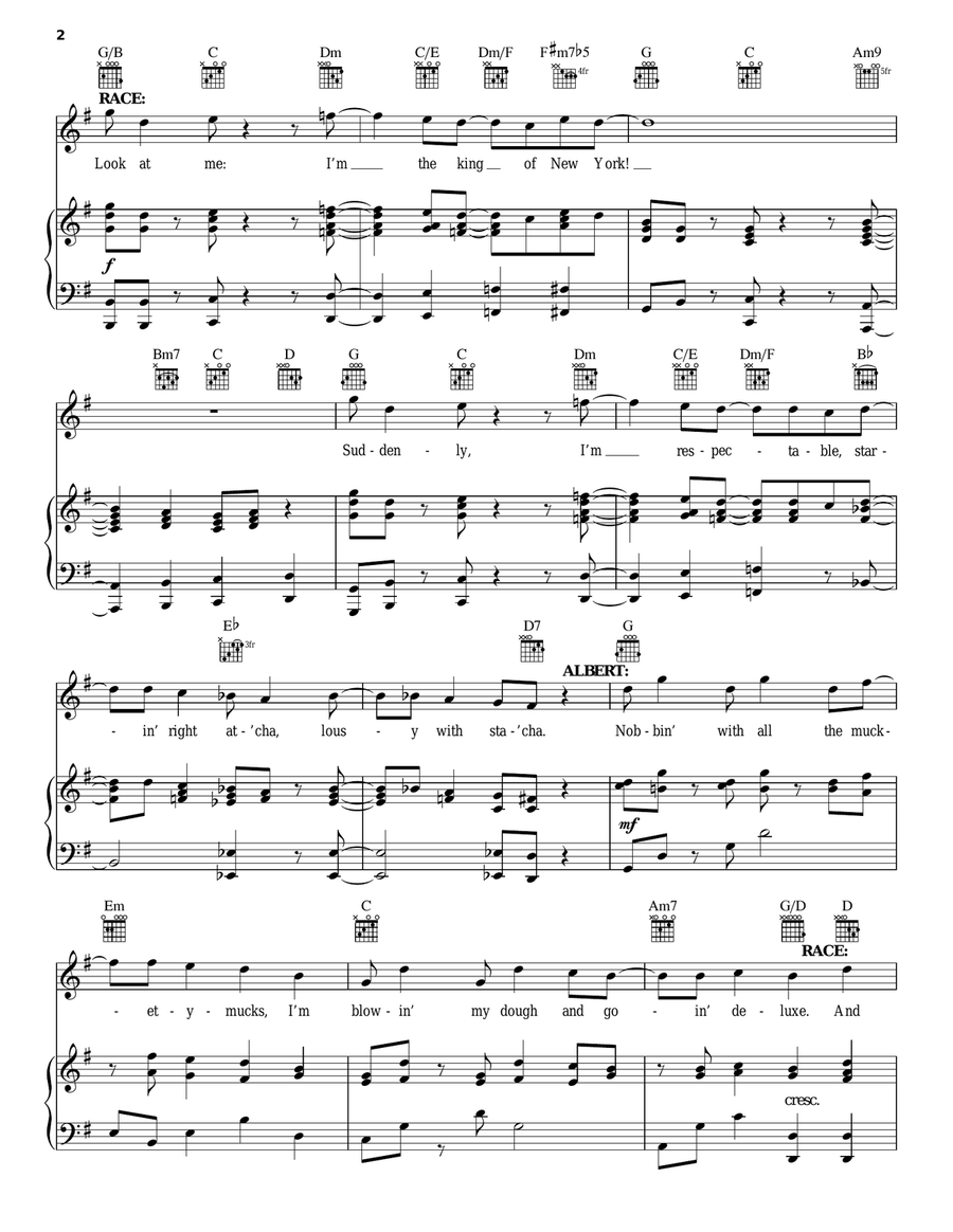 King Of New York King Of New York Piano, Vocal, Guitar scores gallery preview page 2
