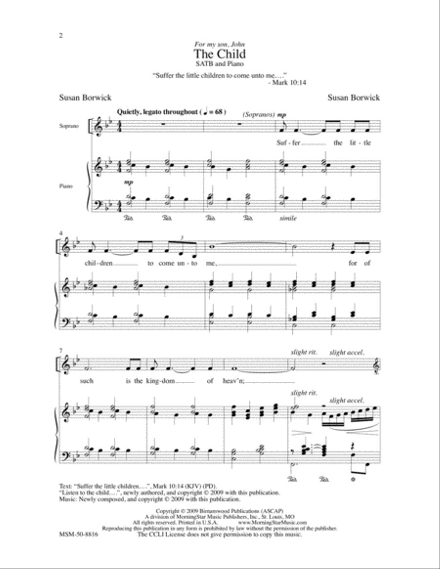 The Child 4-Part scores gallery preview page 2