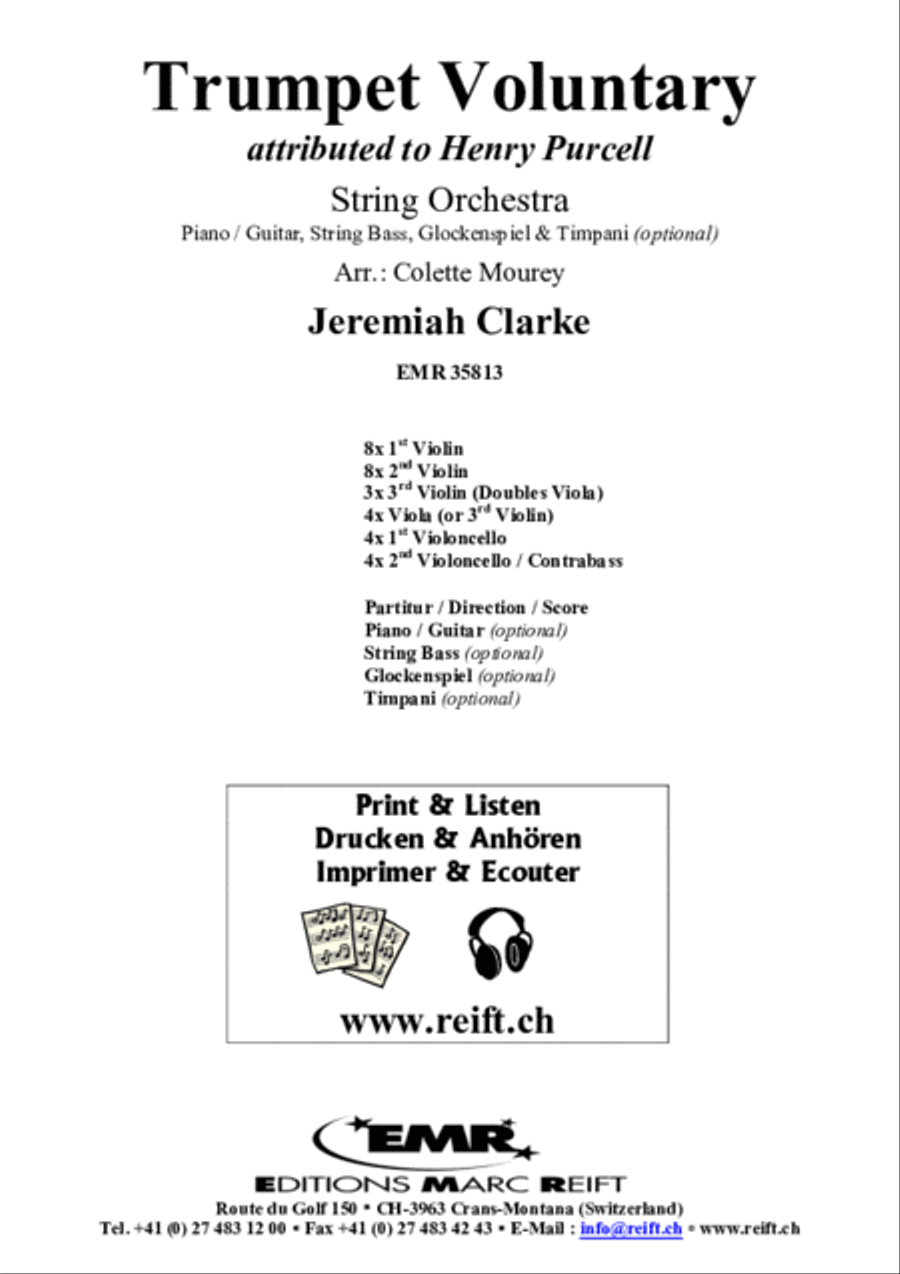 Trumpet Voluntary String Orchestra scores gallery preview page 2