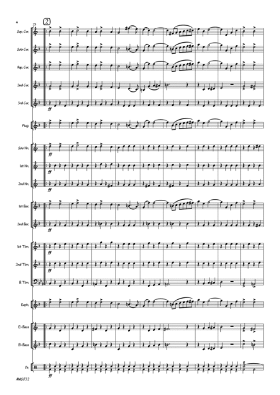 Globe And Eagle - Brass Band March Brass Band scores gallery preview page 6
