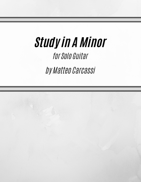 Study in A Minor (for Guitar) image number null