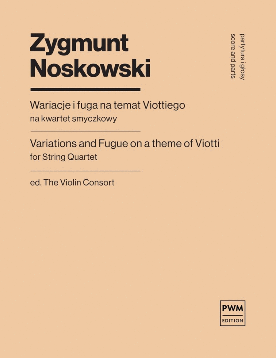 Variations and Fugue on a Theme of Viotti String Quartet scores gallery preview page 1