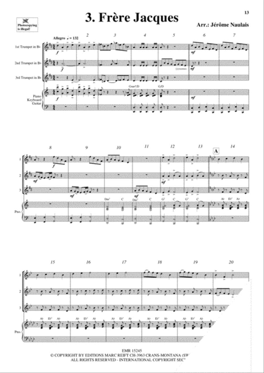 3 Trumpets & Piano Vol. 1 Trumpet Trio scores gallery preview page 5