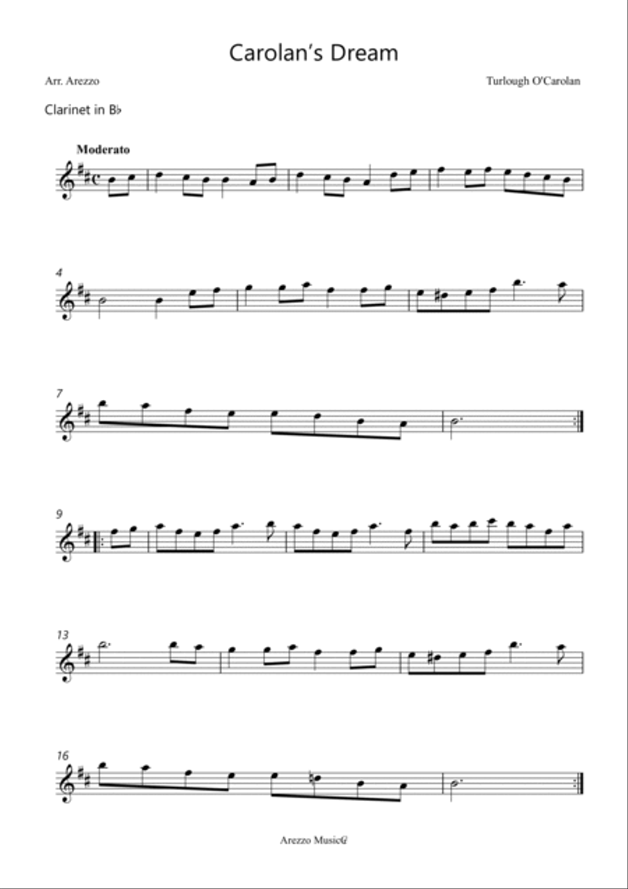 carolan’s dream clarinet and cello sheet music Chamber Music scores gallery preview page 2