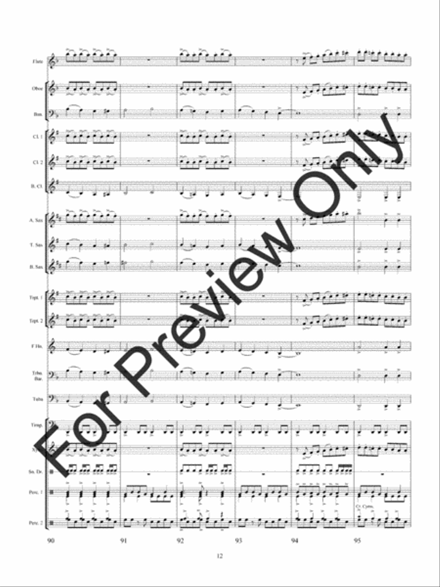 Wolf Dancers Concert Band scores gallery preview page 15