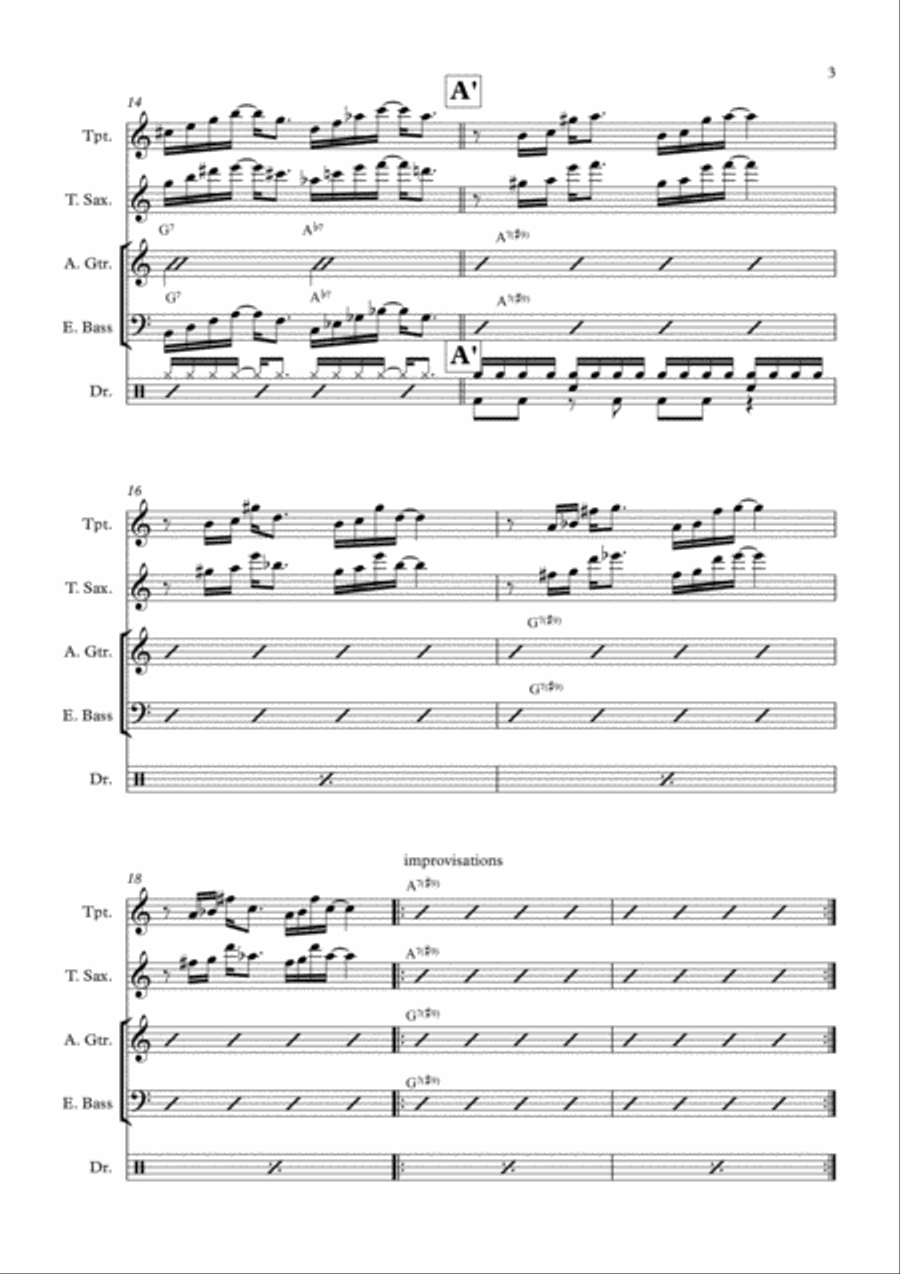 Epistrophy Small Ensemble scores gallery preview page 3