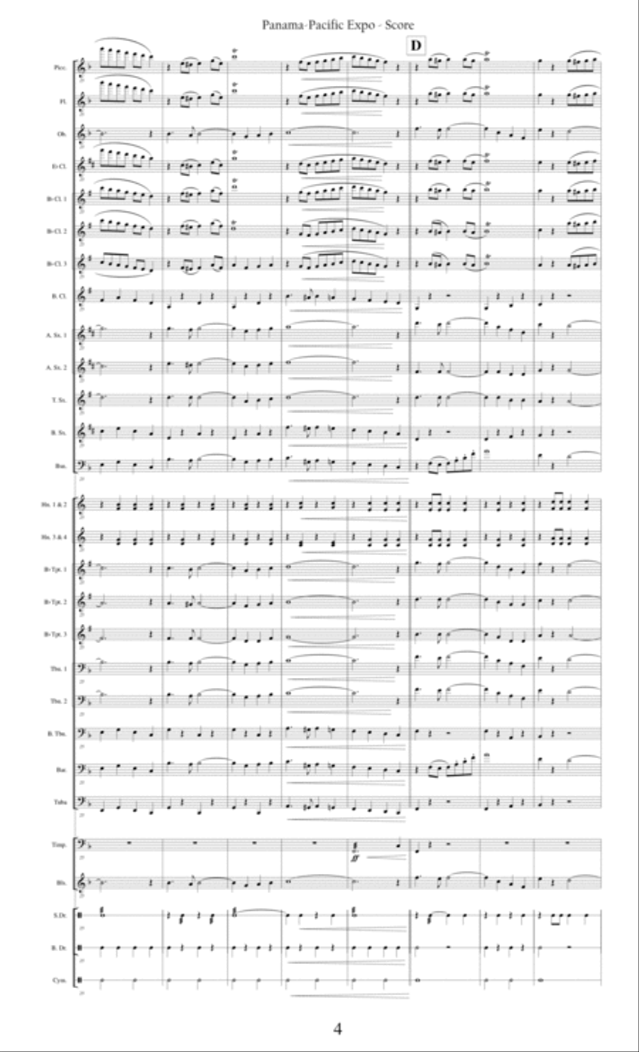 Panama-Pacific Expo March Concert Band scores gallery preview page 6
