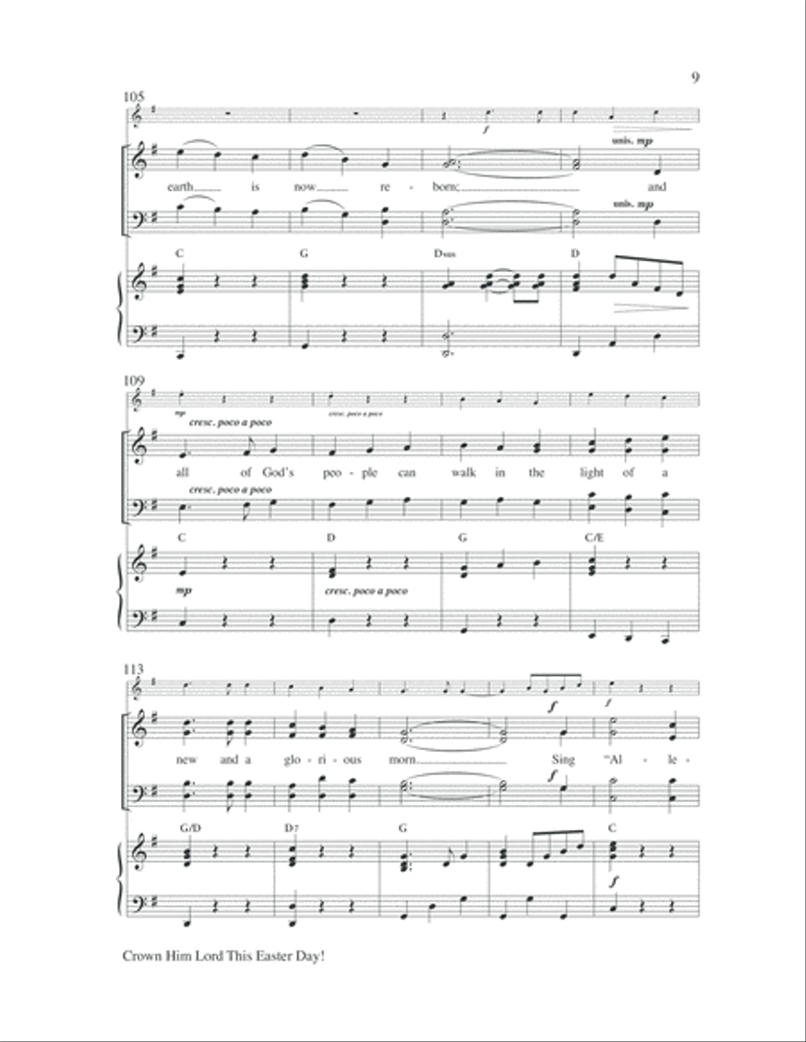 Crown Him Lord This Easter Day! 4-Part scores gallery preview page 10