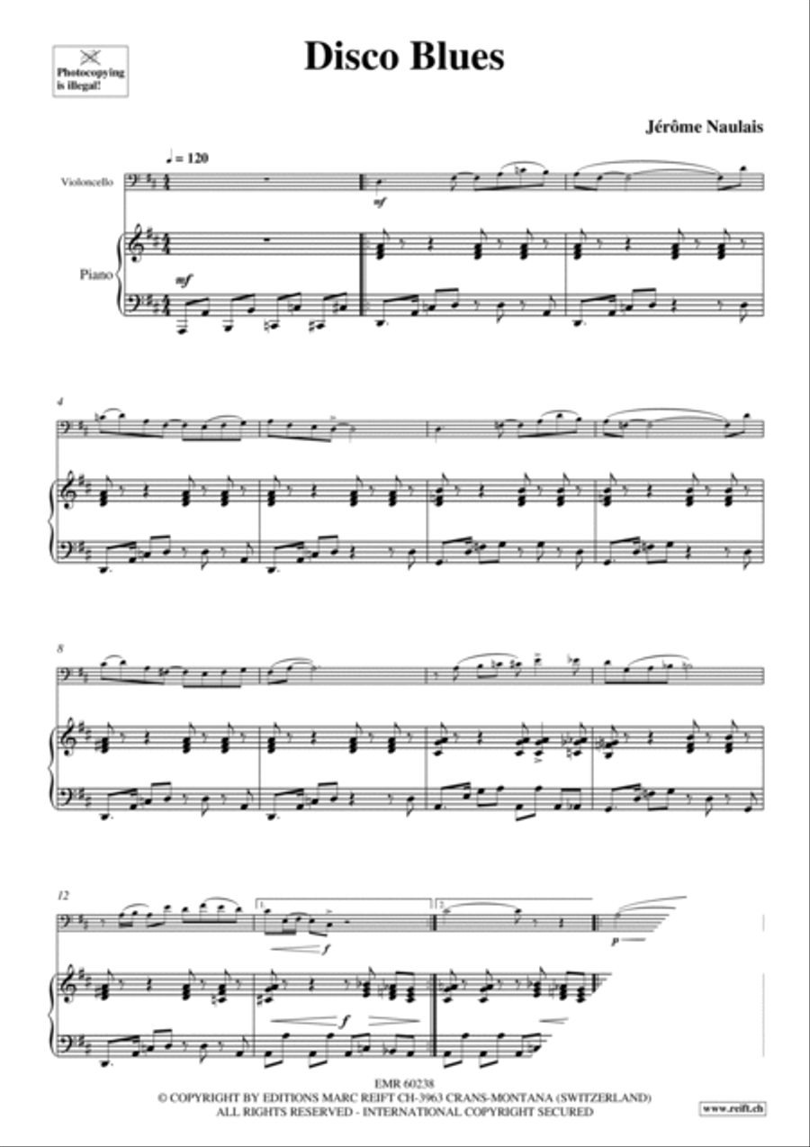 Disco Blues Piano Accompaniment scores gallery preview page 4