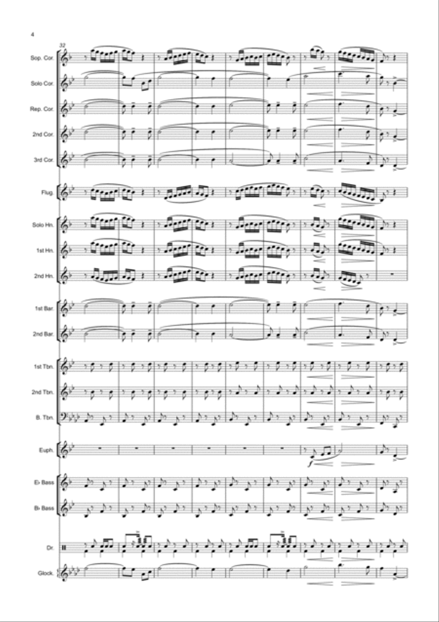 Ryan's Daughter - Main Title Brass Band scores gallery preview page 4