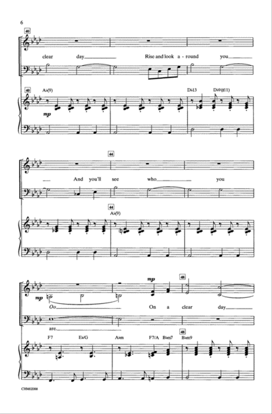 On a Clear Day Choir scores gallery preview page 5