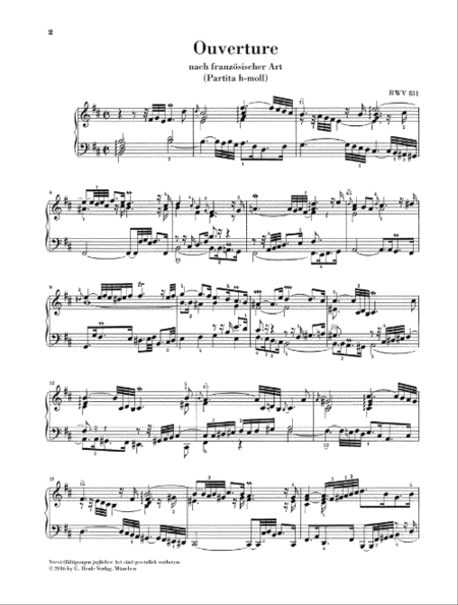 French Overture in B Minor BWV 831 Piano Solo scores gallery preview page 2