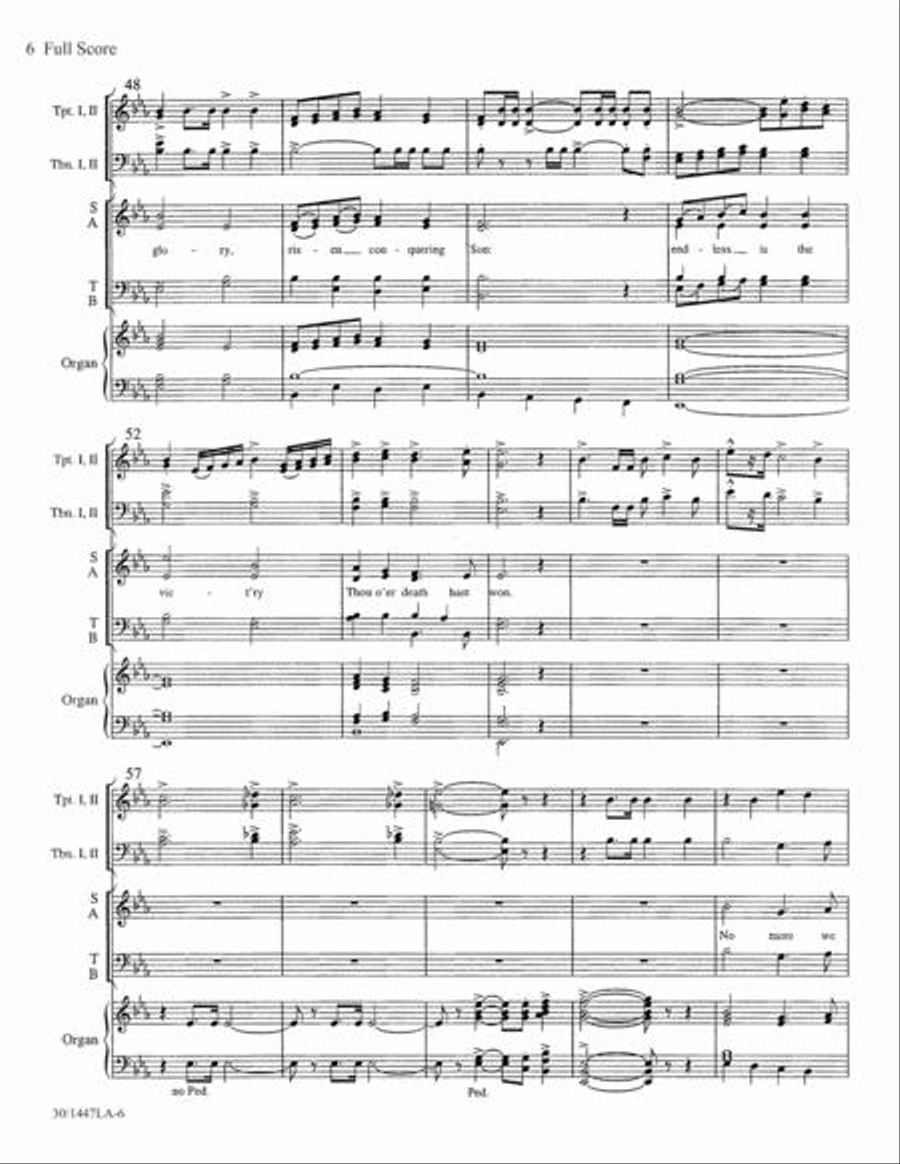 Thine Be the Glory - Brass Parts Choir scores gallery preview page 6