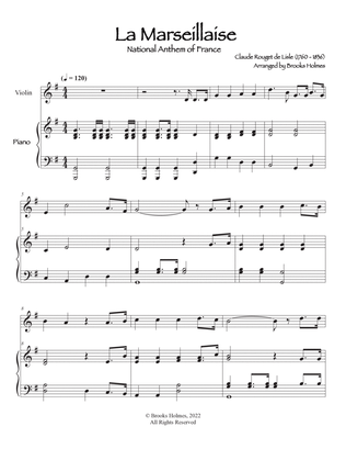 French National Anthem (La Marseillaise) Violin & Piano
