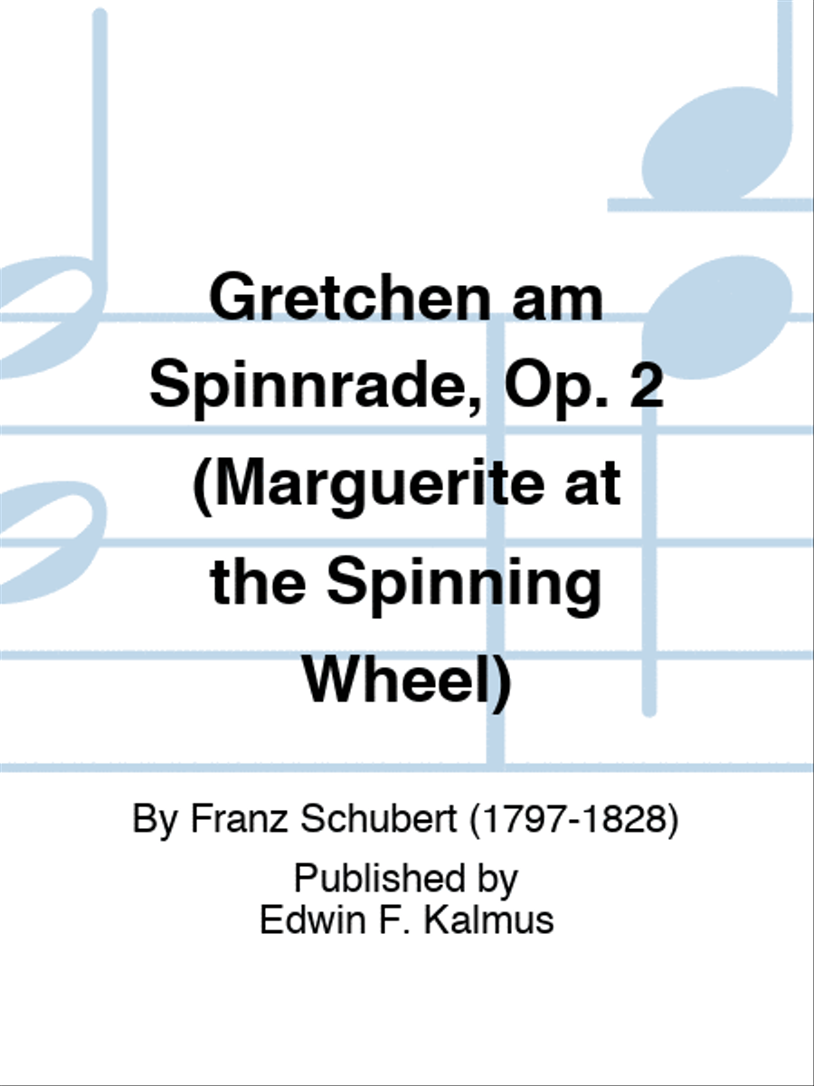 Gretchen am Spinnrade, Op. 2 (Marguerite at the Spinning Wheel) Voice scores gallery preview page 1